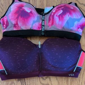 VSX Floral Pink and Deep Purple Sports Bras